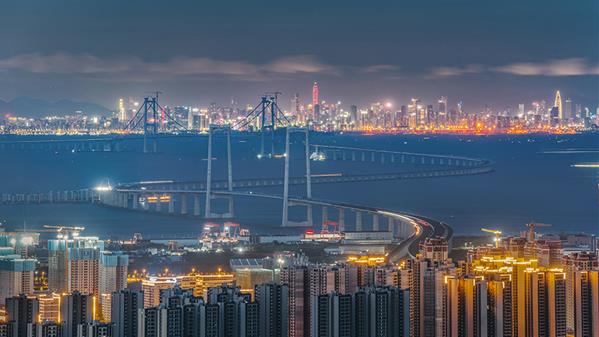 海上筑梦—超级工程深中通道建设（组图之一） 邱新生 摄
