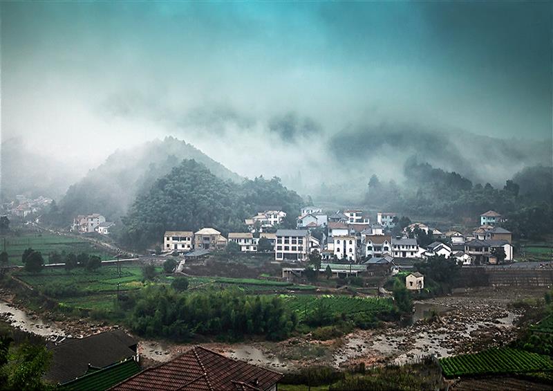 在雨后雾漫时分显得分外妖娆  拍摄地点: 安吉章村石门坎  拍摄时间