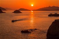 海上落日
