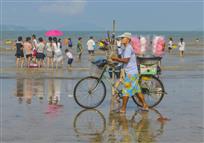 沙滩小贩