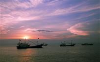 《夕照渔港》