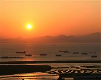 港口日落