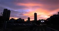 城市晚霞