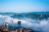 晨雾中的县城(5)