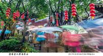 逛庙会人潮涌名山