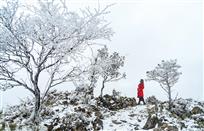 《佛光崖上看雪景》