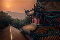 古刹夕照