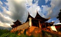 悟惑寺晚霞