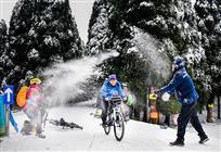 雪中嬉戏