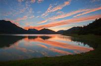 夕照南天湖