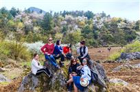 《樱花林下合个影》