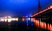 夜色名山桥