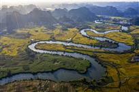 夕阳下的田园风光