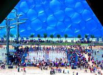 夏日音乐喷泉广场