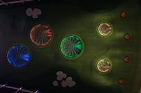 俯视下的高尔夫练习场